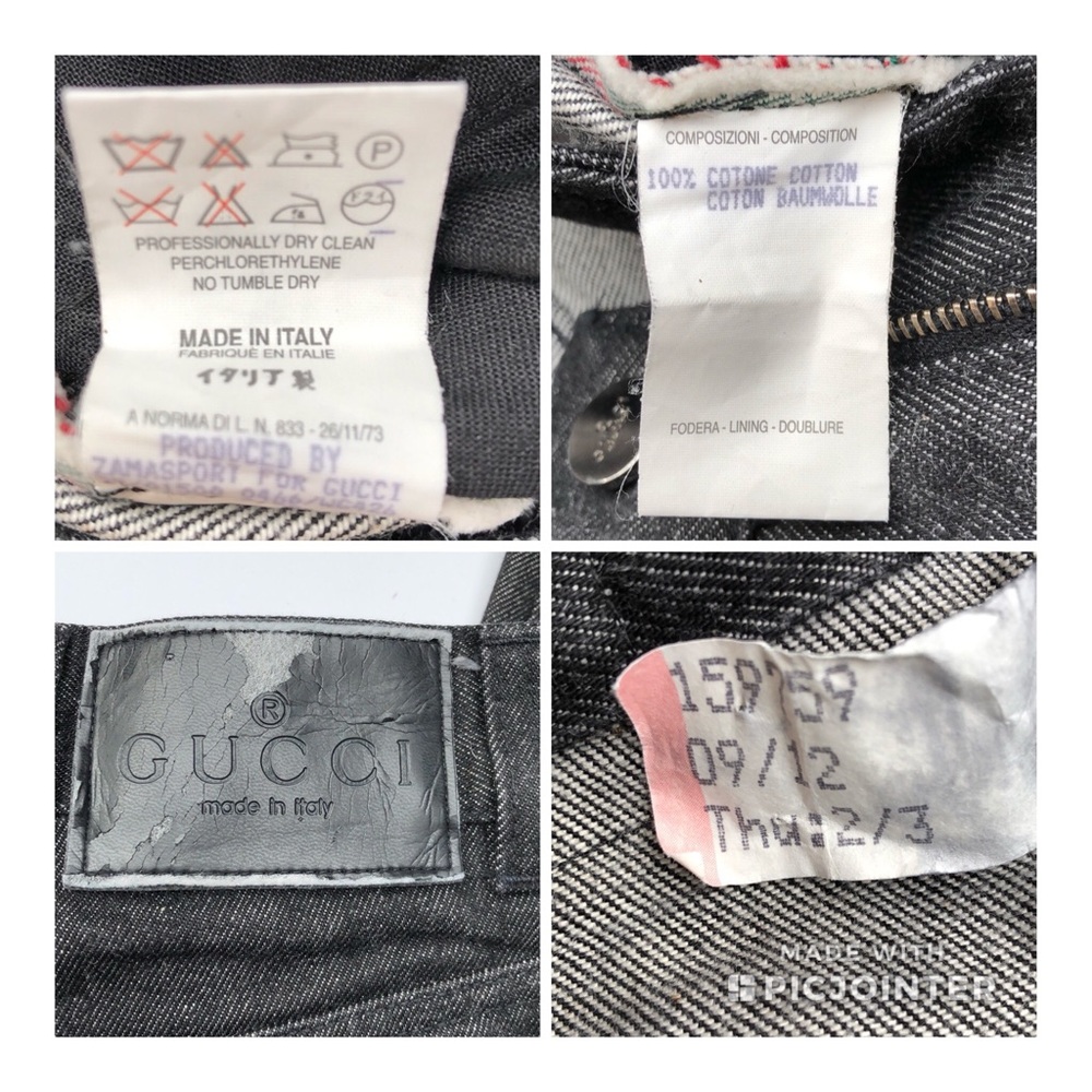 ⭐️HP🧜‍♀️ Gucci VTG Mid Rise Black Jeans EUC sz 40 - Picture 5 of 8
